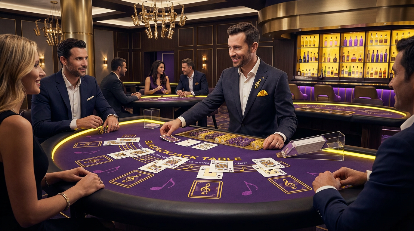 Blackjack Musical 52bet - Mesa de 21 com Tema Musical
